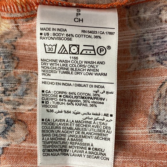 OLD NAVY ORANGE LONG SLEEVE FLORAL DRESS - Picture 7 of 7